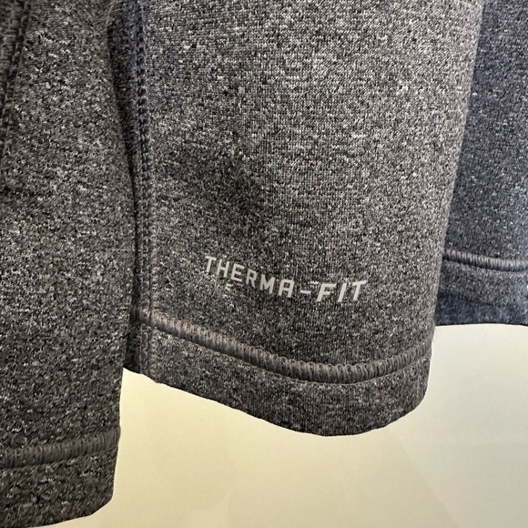 Nike Gray Black Trim 1/4 Zip Therma Fit Pullover XL - Picture 2 of 6